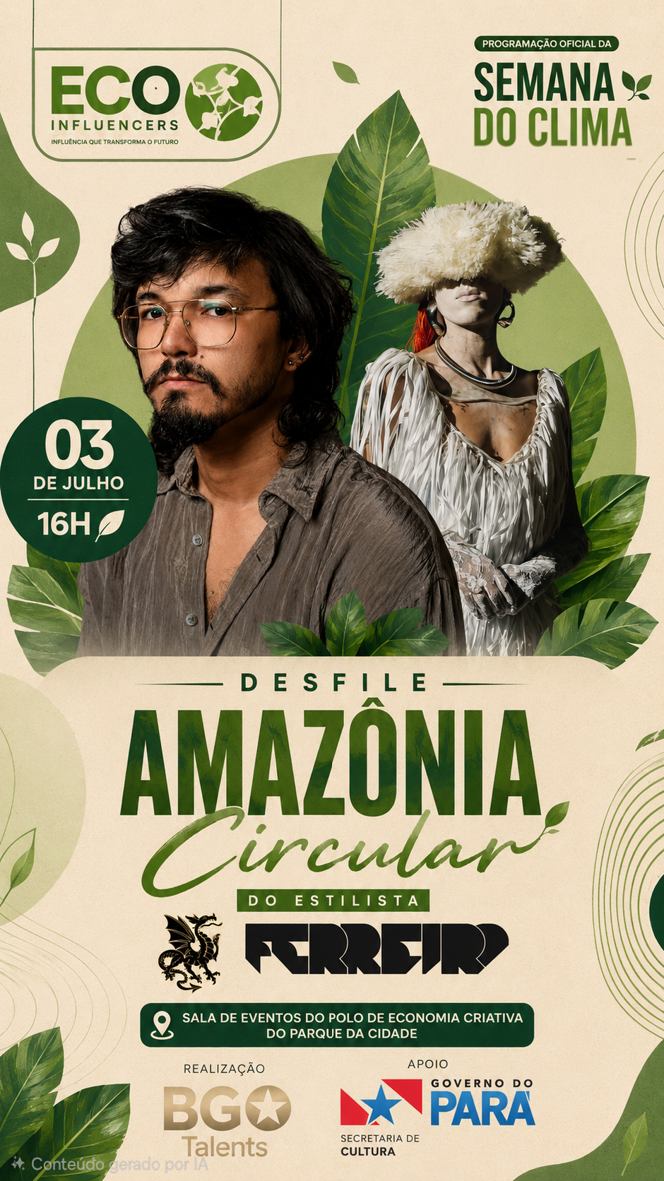 Desfile Amazônia Circular — Estilista Ferreira · 03 de julho 16h