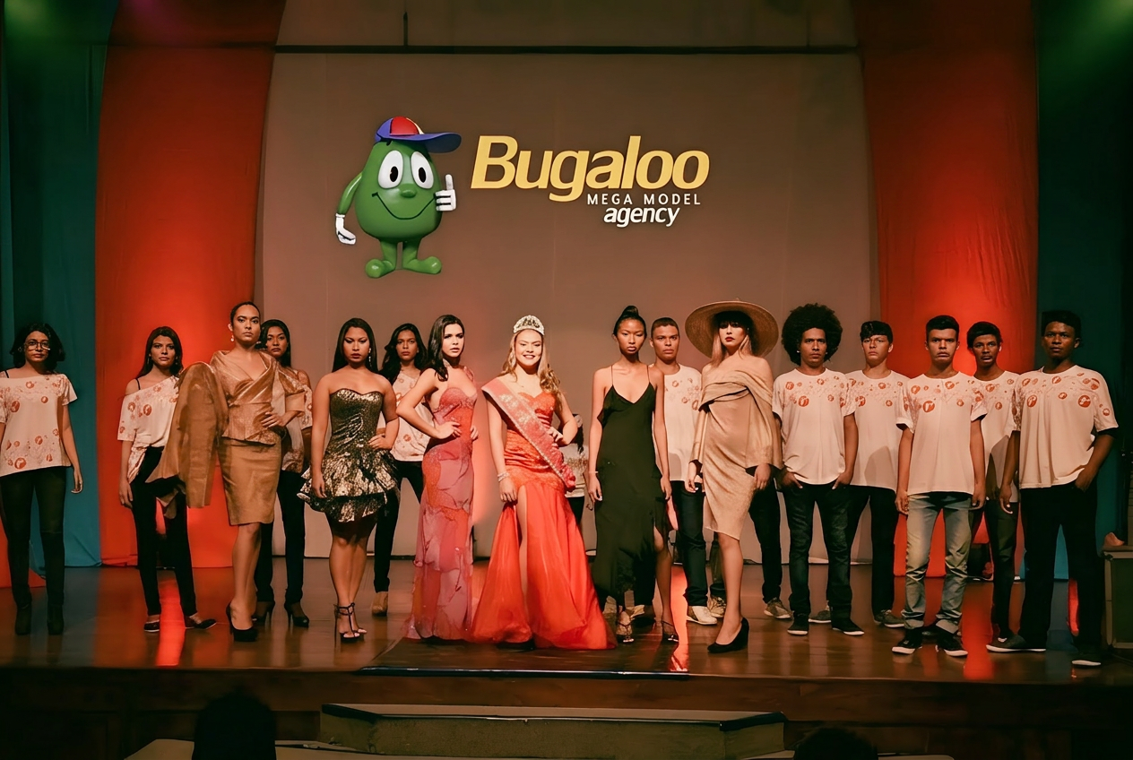 Desfile Bugaloo Mega Model Agency — diversidade na passarela